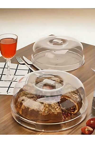 b11 Transparent cake stand with a round lid – a stylish and practical design
