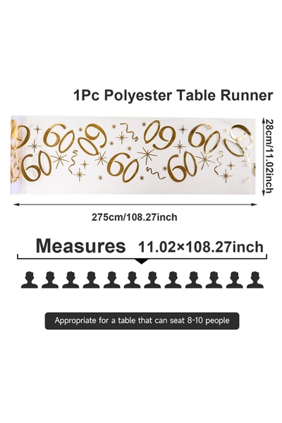 Choice 60th 18 30 40 50 70 Years Old Birthday Table Runner Happy Birthday Par...