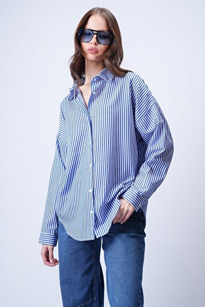 VAGGON Striped Oversize Shirt