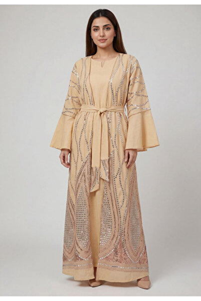 Rokon Dana Luxurious jalabiya embroidered with beads and mirrors