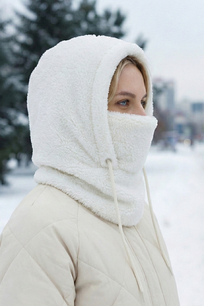 Leiste Wig Kapşonlu Peluş Peluş Kadın Bere Atkı Kadın Polar Boyunluk Şalı Rüzgar Geçirmez Şapka