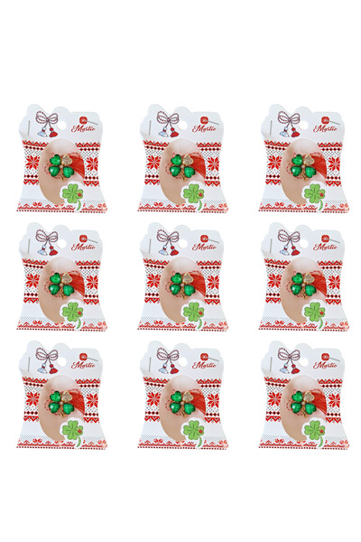 HYVESTO Set 9 Brose Martisor Trifoi cu 4 Foi Norocos, Pietre Stralucitoare, C...