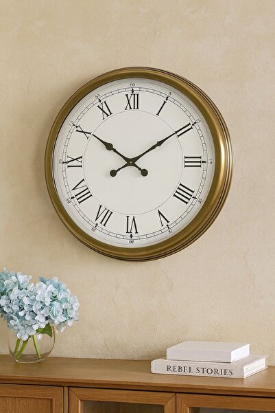 Leyaton ساعة حائط عتيقة من زينتايم مقاس 60 سم LWLHM-RSYT34