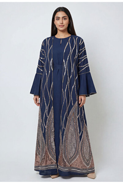 Rokon Dana Luxurious jalabiya embroidered with beads and mirrors