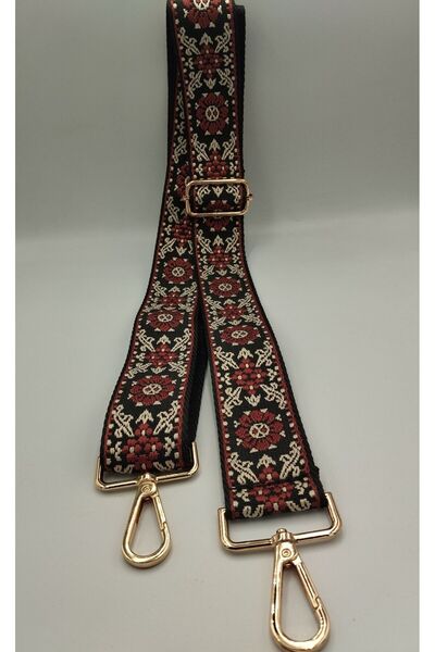 Zeyora Patterned Bag Strap Woven Mango