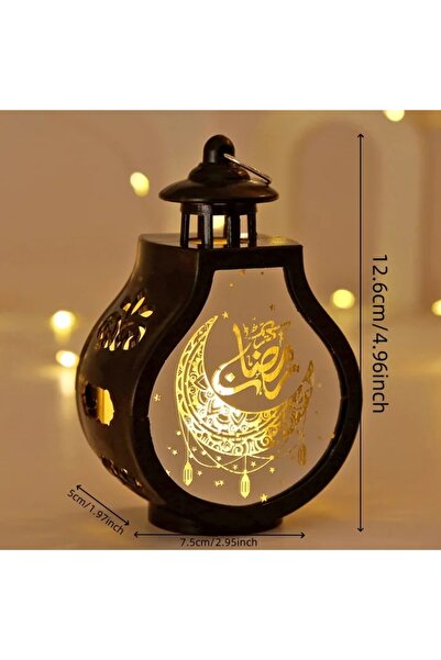 Choice Black Ramadan Led Lantern Light Eid Mubarak Home Decoration Star Moon ...