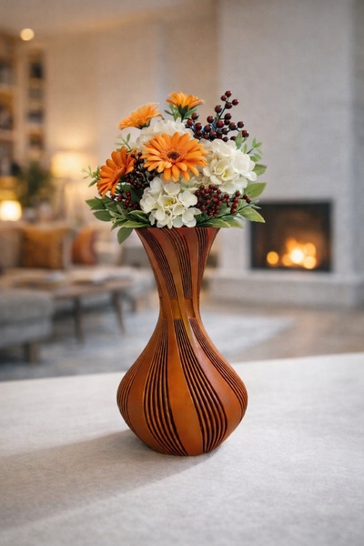 ND Shopping Decorative Vase 20 cm |   Modern Striped Design