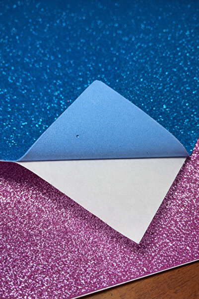 Bitacir Yapışkanlı Simli Eva 50 X 70cm 1 Adet Simli Yapışkanlı Eva Süngeri Ok...