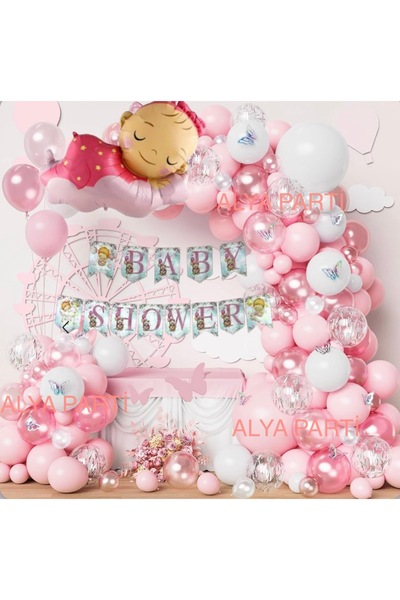 ALYA PARTİ BABY SHOWER Parti Seti Bebekli BABY SHOWER Parti Seti