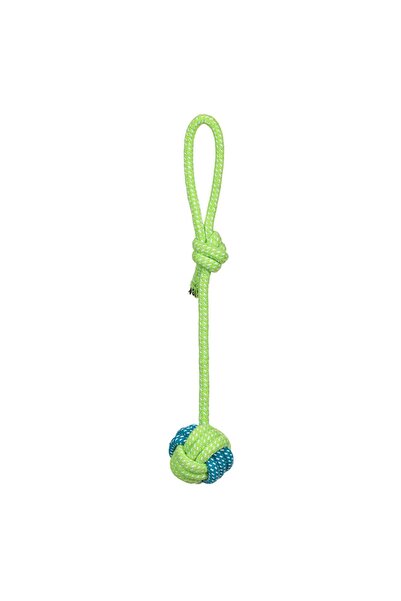 OEM Dog Toy Rope with Ball Blue Green - 40cm