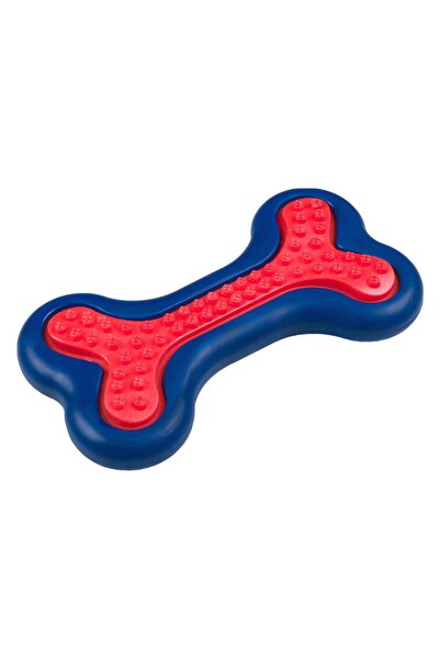 OEM Dog Toy Bone Blue Red 6.5x12cm