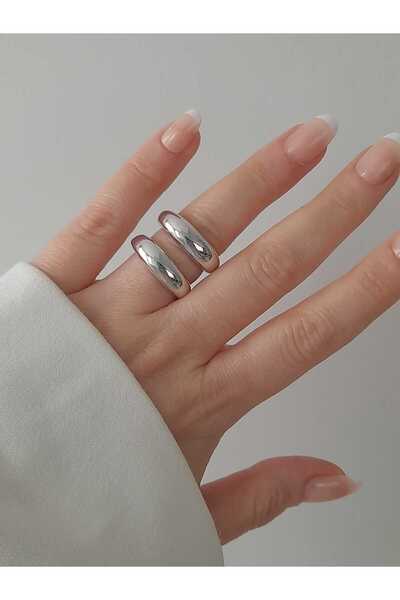 Bubbleatelier خاتم بيني الفضي قابل للتعديل