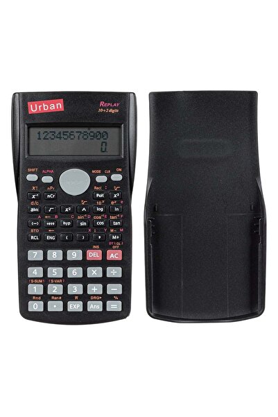OEM Calculator Stiintific URBAN cu Ecran cu 2 Linii Negru 8.5x2x16cm