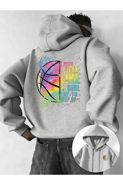 Flow touch Printed women's/men's unisex Oversized Hooded sweatshirt