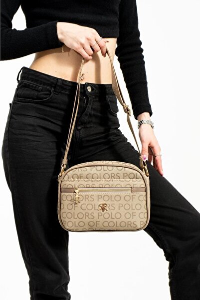 Çanta Trend Polo of Colors Empirme Print Mink Women's Shoulder and Crossbody ...