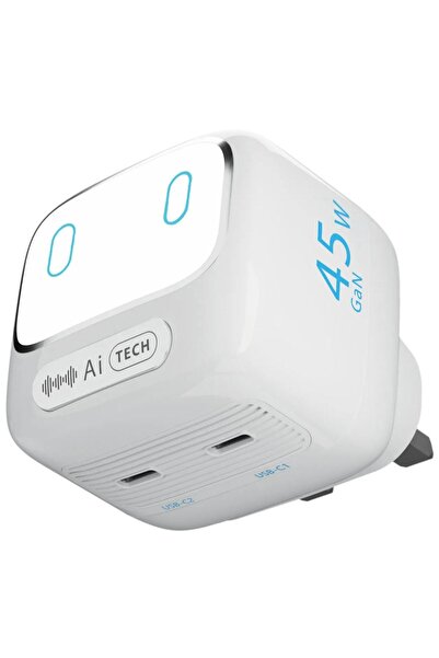 Tradeo GaN AI Power Charge 45W Fast Charger | Dual USB-C with Voice-Controlle...