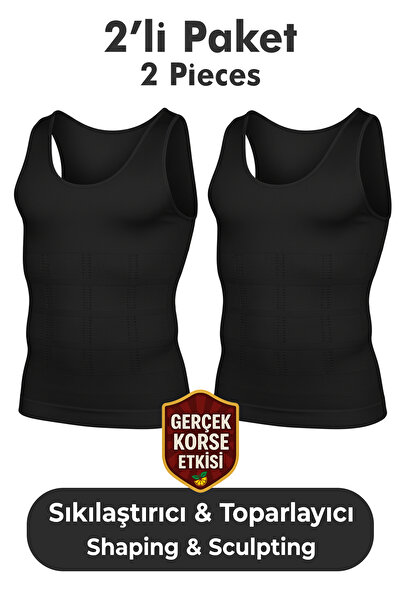 elilom Corset pentru bărbați, pachet de 2 – pentru talie, piept și abdomen ef...