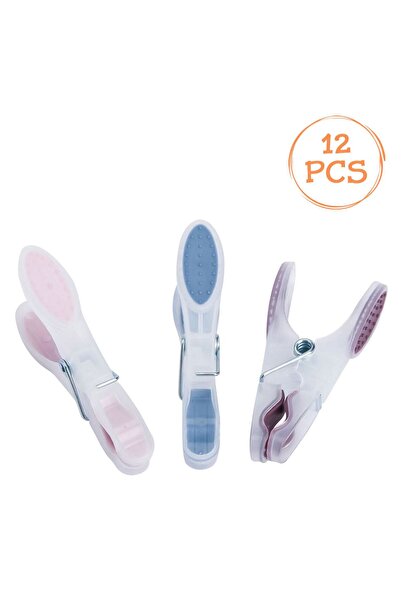 OEM Carlige cu Maner Colorat Moale Softgrip pentru Rufe 8cm - 12buc