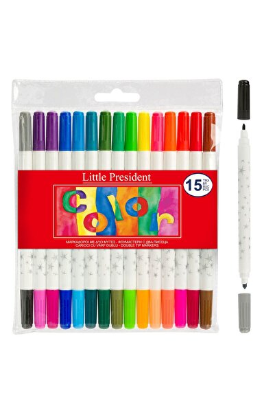 OEM Little President 30 Colors 2-Tip Marker Set - 15pcs