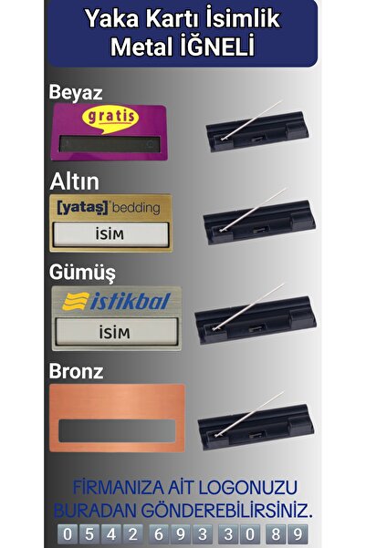 umurcraft Personel yaka isimliği metal iğneli 1 ADET