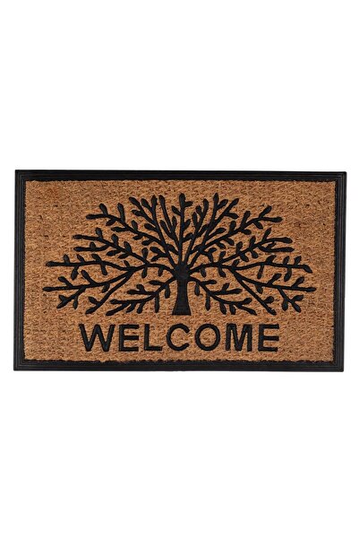 OEM Brown Entrance Mat Welcome Tree of Life 75x45cm
