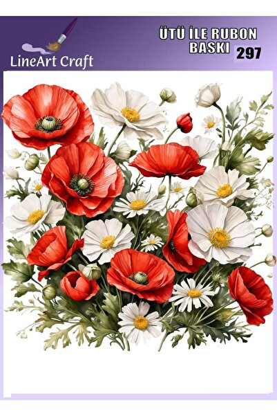 LİNEART Ütü ile Rubon Baskı Transfer No:RB297-30x30cm