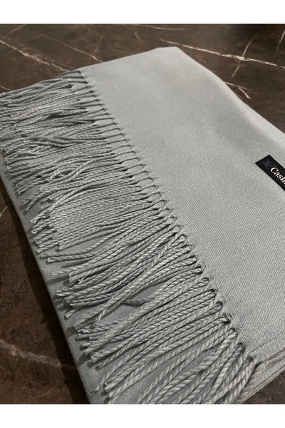 Tosbics Store Light Gray Cashmere Shawl