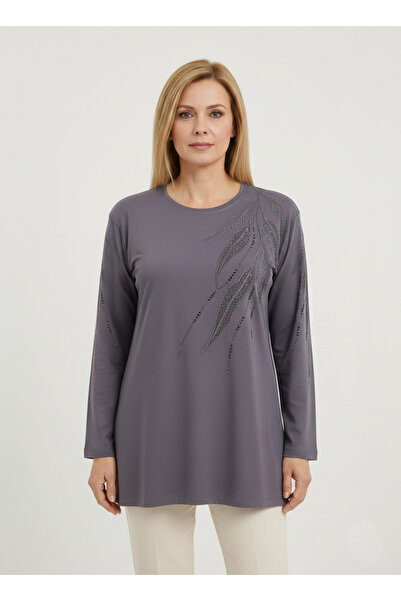 Ravencia بلوزة نسائية من القطن الممشط للنساء في منتصف العمر وما فوق، مزينة بن...