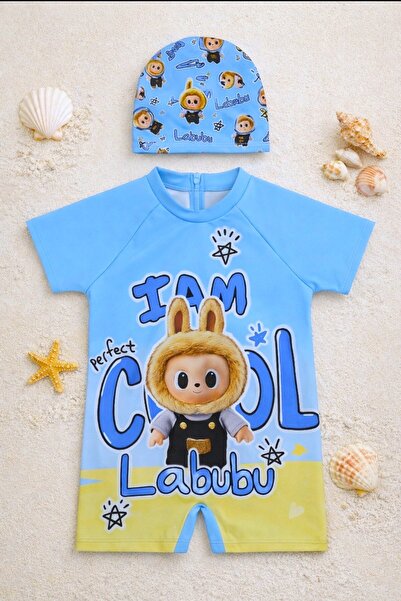 DeKuBaby Costum de baie pentru copii, cu caracter drăguț, imprimat cu capul, ...