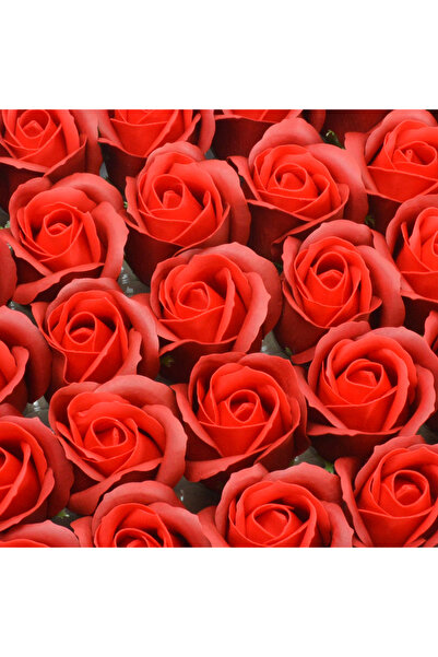 AFO Set 50 trandafiri sapun parfumati atingere reala DUO Grena Rosu