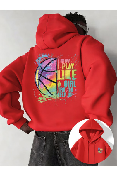 Flow touch Printed women's/men's unisex Oversized Hooded sweatshirt