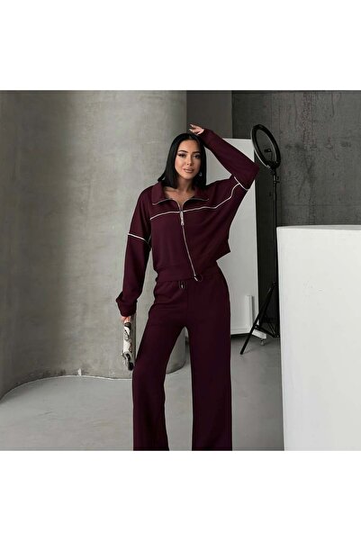 Tarzımızbir Piped Tracksuit Set Modal Fabric Oversized