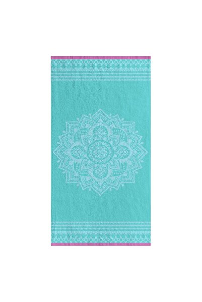 OEM Turquoise Mandala Pattern Cotton Beach Towel 75x150cm