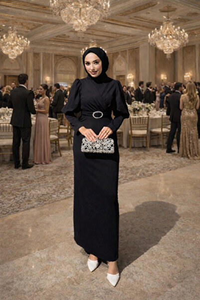 Hugglii Sultan 2 Evening Dress with Buckle Detail and Belt