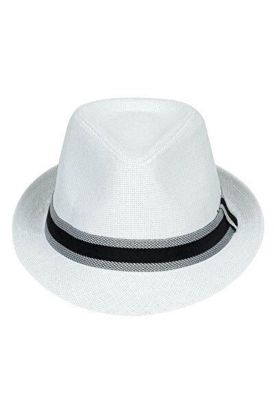OEM Black and White Hat with Zigzag Ribbon for Men