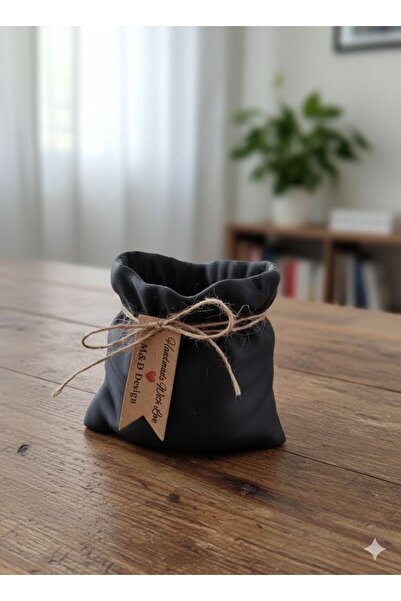 MD Design 3D Çok Amaçlı Saksı | Kalemlik | Makyaj Fırçalık 1 ADET (SİYAH)