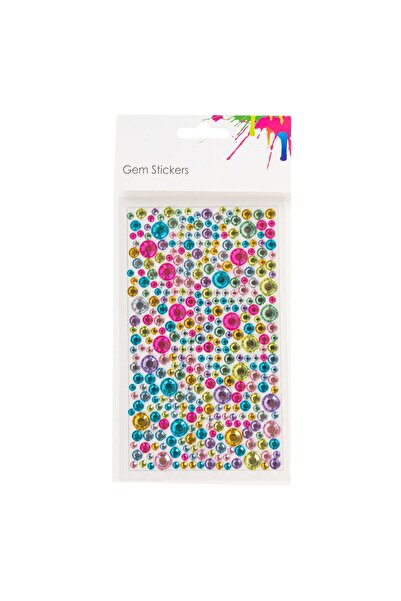 OEM Decorative Acrylic Stickers Colorful Rhinestones