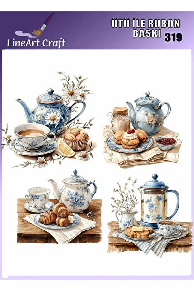 LİNEART Ütü ile Rubon Baskı Transfer No:RB319-30x30cm