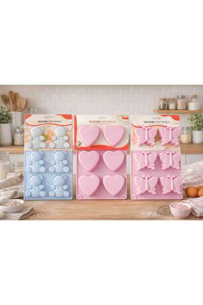 OEM Set of 3 Silicone Molds, For Baking, Cakes, Chocolate