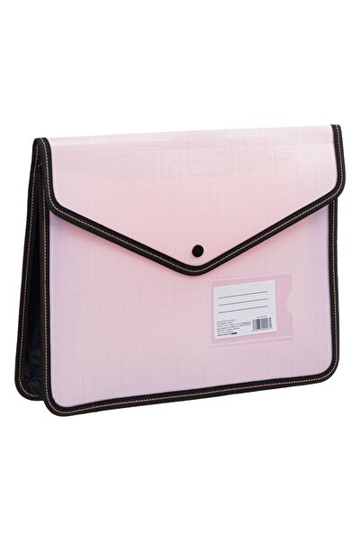 OEM Mapa cu Capsa Roz Nude Neagra 33x7x25cm