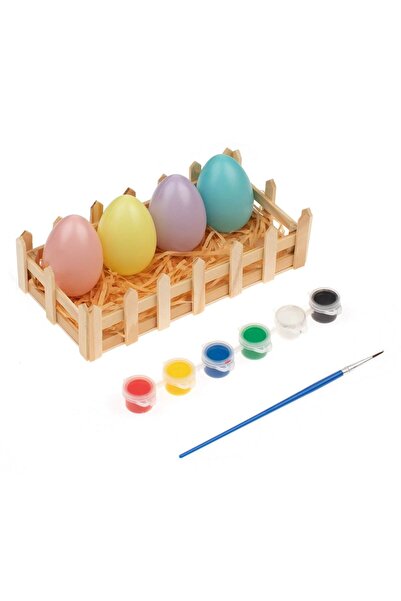 OEM Set Creativ de Paste "Vopsiti Oua din Plastic " & Husa din Lemn