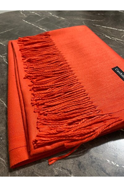 Tosbics Store Dark Orange Cashmere Shawl
