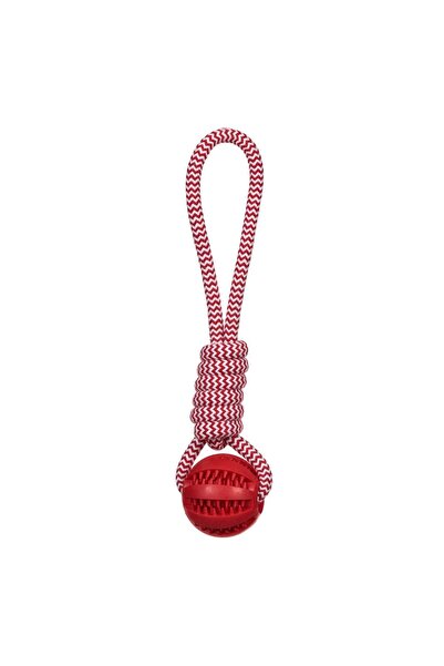 OEM Dog Toy Rope with Treat Ball Red - 31cm