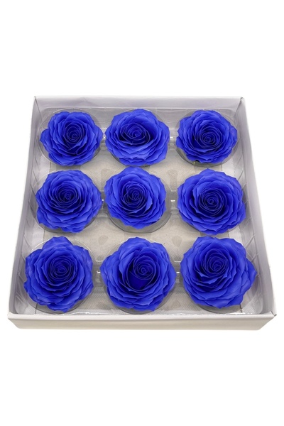 AFO Set of 9 Elite Soap Roses Royal Blue