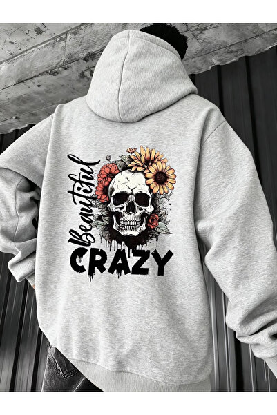 Flow touch Printed Unisex Oversized /Relaxed Fit Basic Thick/Fleece Lined Hoo...