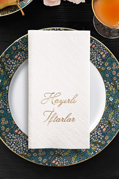 Story مناديل مزخرفة بنمط الإفطار المحظوظ من ورق الفضة مقاس 20×40 سم، عبوة من ...