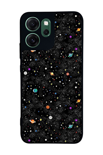 OPPO Reno 14F Uyumlu Uzay Tasarımlı Glossy Premium Kılıf