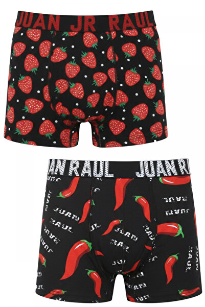 DeepSEA Чорний чоловічий боксерський комплект з 2 штук з принтом полуниці та ...