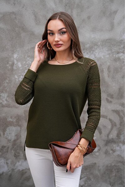 BERNE Kollar des.örgü triko kazak