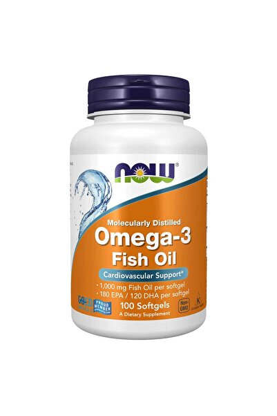 Now Foods زيت السمك أوميغا 3 - 1000 ملغ - 100 كبسولة هلامية